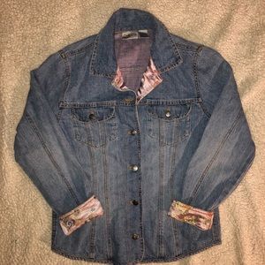 Chico’s Denim and Silk Shirt